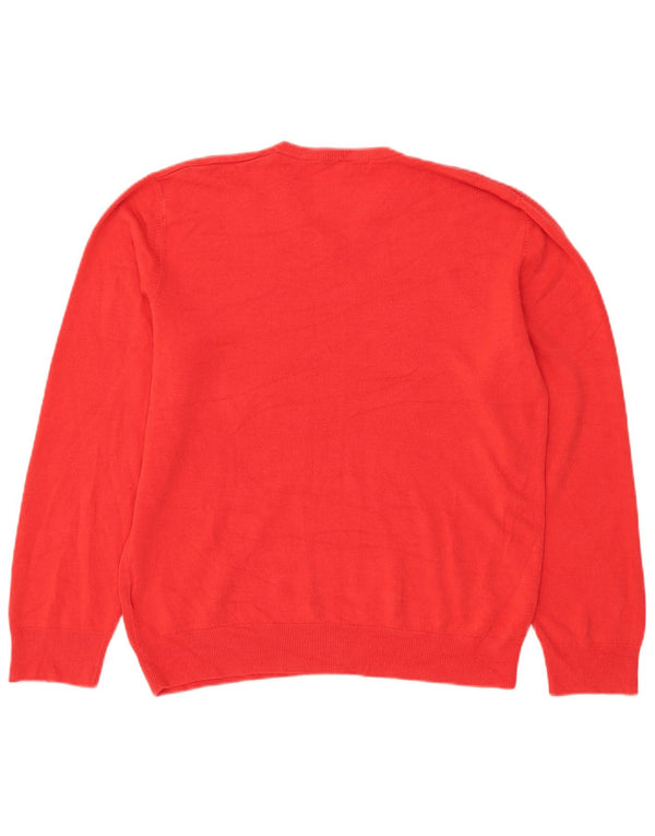 Maglione da uomo con scollo a V Marks & Spencer XL rosso acrilico
