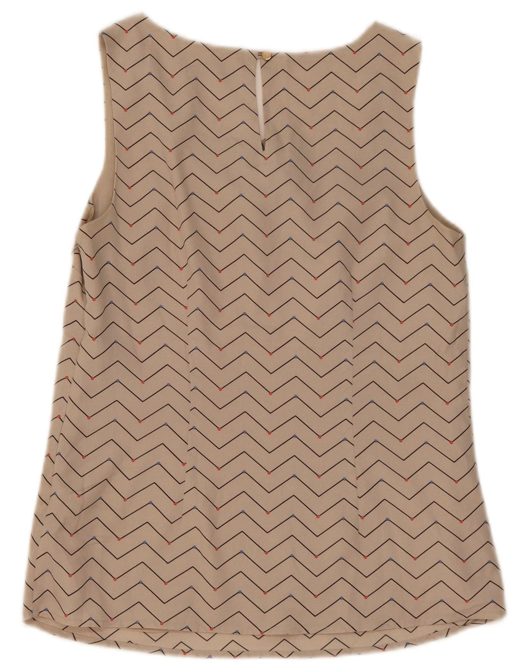Camicetta senza maniche da donna Oasis UK 10 Small Beige geometrico