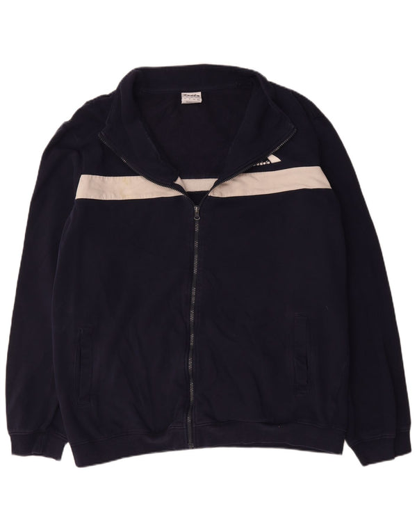 Giacca da tuta da uomo Diadora 3XL in cotone color block blu navy