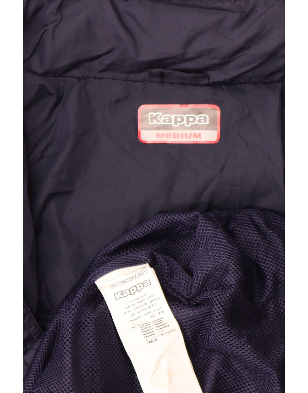 Giacca da ginnastica da uomo con cappuccio con grafica KAPPA media poliestere blu navy