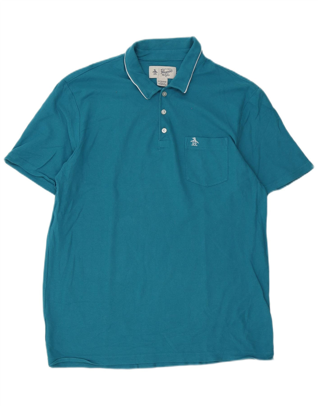 Polo da uomo Penguin XL in cotone blu