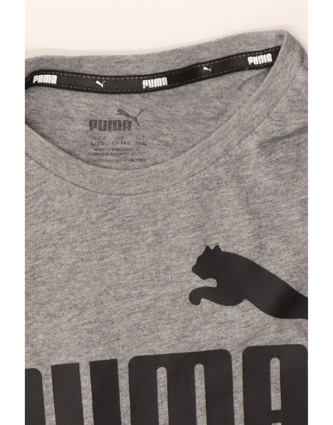 PUMA Boys Graphic T-Shirt Top 13-14 Years  Grey Vintage Puma and Second-Hand Puma from Messina Hembry 