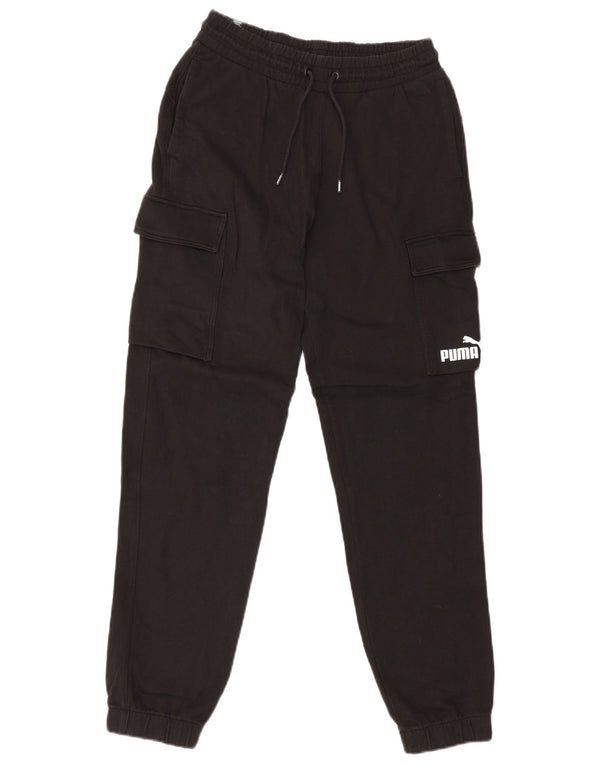 Pantaloni da tuta cargo da uomo Puma Joggers piccoli in cotone nero