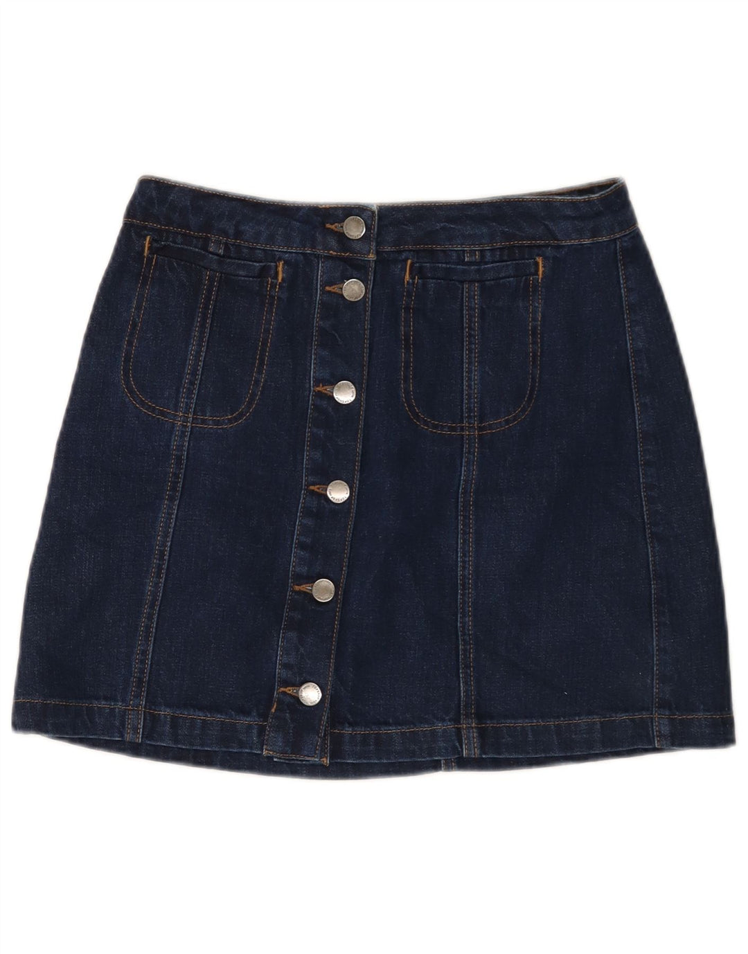 Mini gonna di jeans da donna Topshop W28 cotone blu navy medio