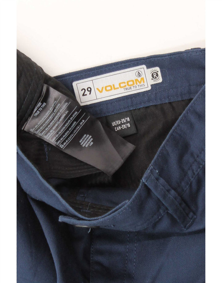 Pantaloncini chino da uomo Volcom W29 Small blu navy in poliestere