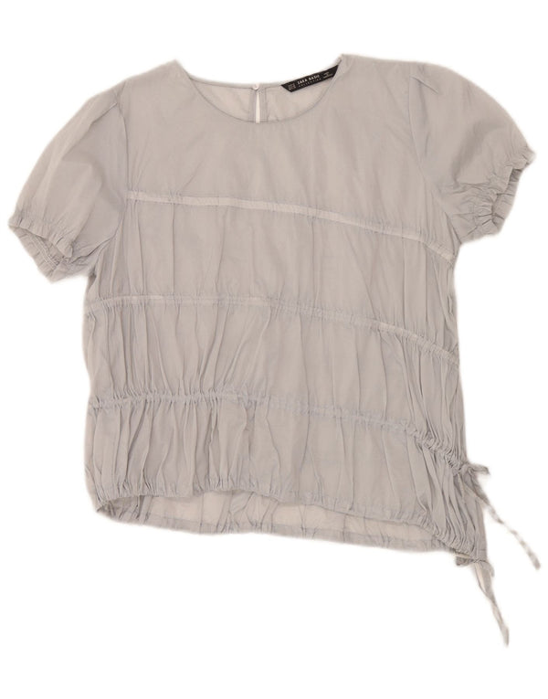 Top in camicetta da donna Zara UK 14 Grigio medio