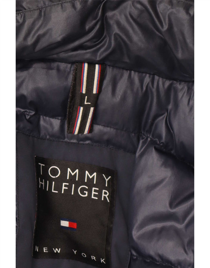 Giacca imbottita con cappuccio da uomo Tommy Hilfiger UK 40 Large Blu Navy