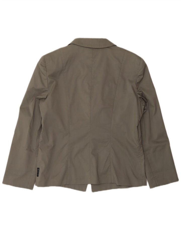 Giacca blazer da donna a 2 bottoni Armani Jeans US 14 XL cotone grigio