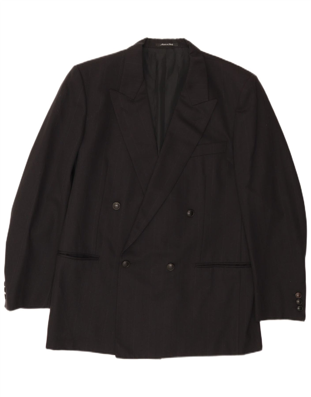 Giacca blazer doppiopetto da uomo Yves Saint Laurent IT 52 XL Nera