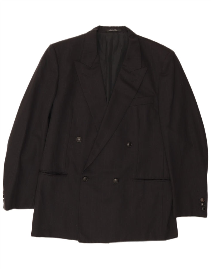 Giacca blazer doppiopetto da uomo Yves Saint Laurent IT 52 XL Nera