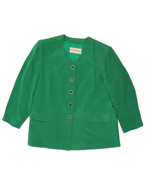 Giacca blazer da donna a 5 bottoni con maniche a 3/4 Mariella Burani UK 18 grande verde