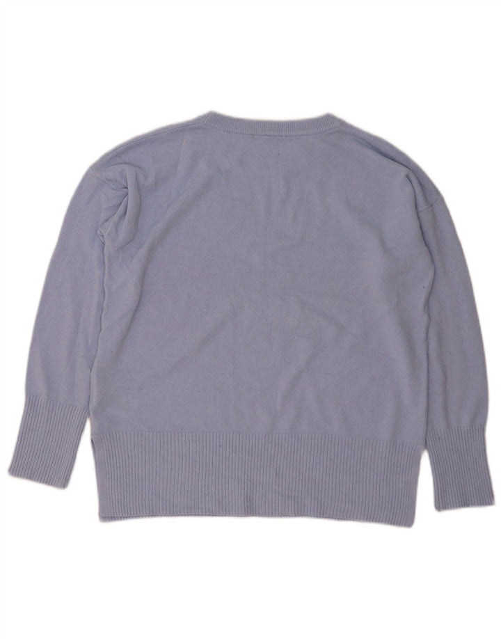 Maglione maglione girocollo da donna con motivo astratto Oasis UK 14 Blu medio