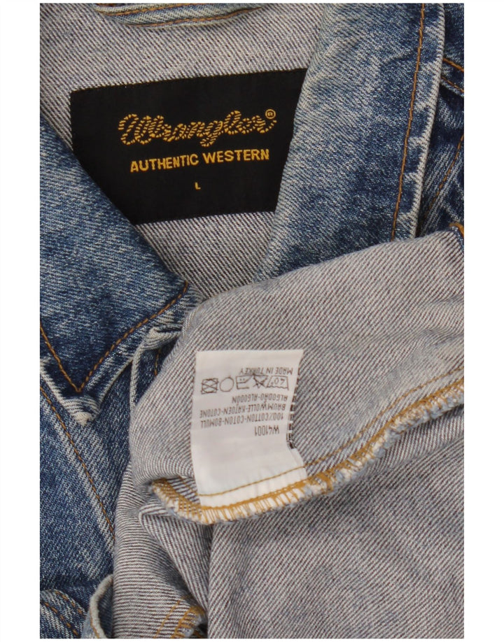 Giacca di jeans da uomo Wrangler UK 40 grande cotone blu