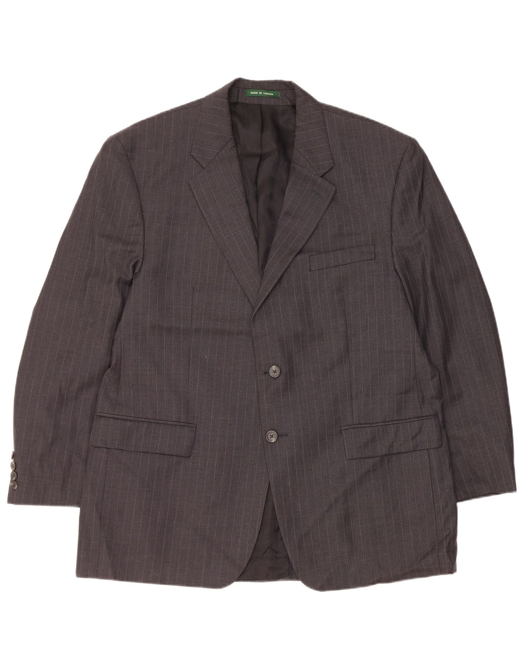 Giacca blazer da uomo a 2 bottoni Ralph Lauren UK 44 XL lana gessata grigia