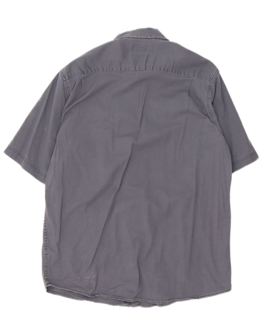 Camicia a maniche corte da uomo Wrangler in cotone blu navy medio