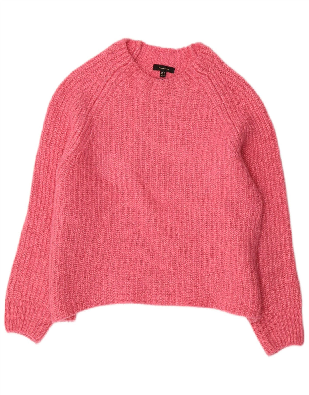 Massimo Dutti Maglione da donna oversize con scollo a barca UK 10 piccolo rosa