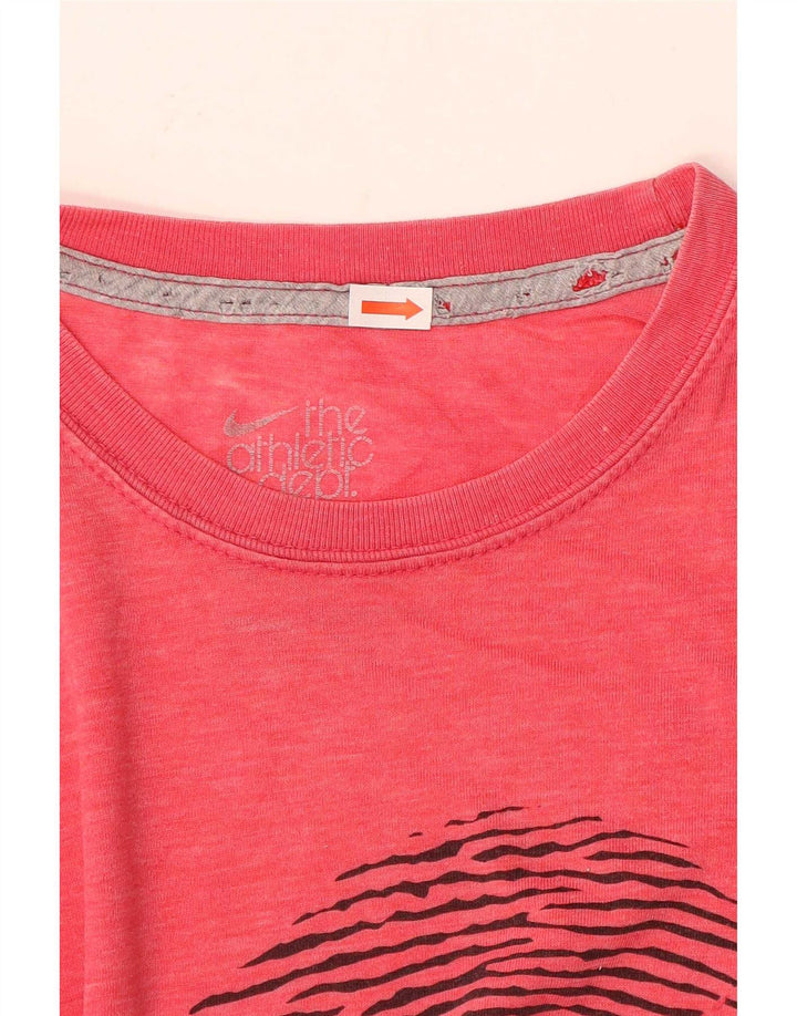 T-shirt grafica Nike da uomo con vestibilità regolare, top in poliestere rosso medio