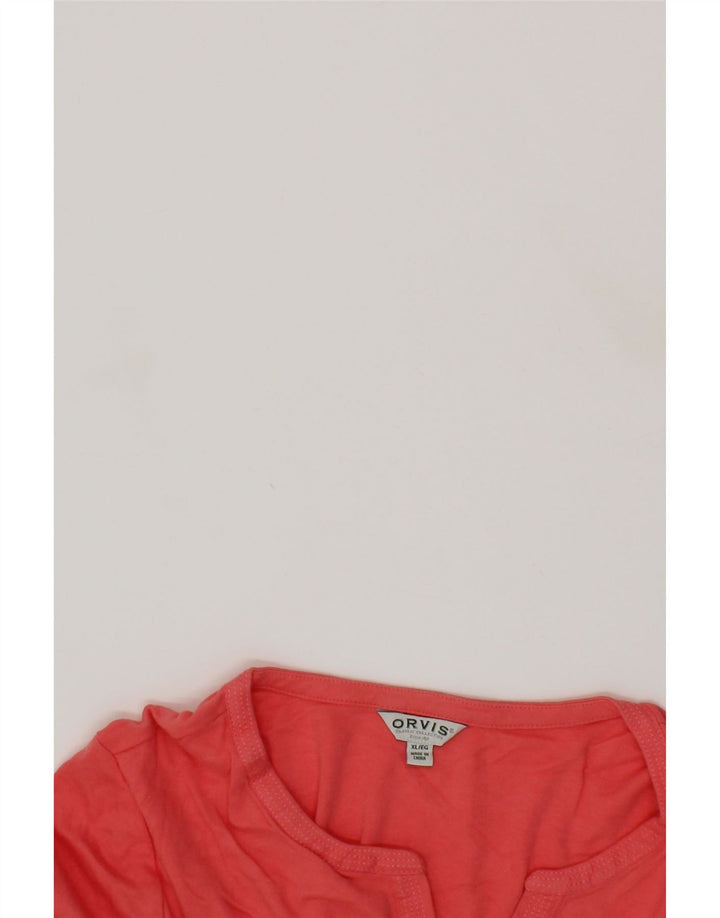 ORVIS Womens Oversized Top 3/4 Sleeve UK 18 XL Pink Cotton Vintage Orvis and Second-Hand Orvis from Messina Hembry 