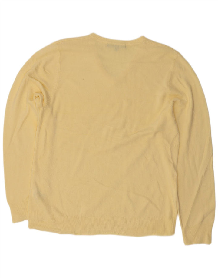 Marks & Spencer Maglione da uomo con scollo a V, acrilico giallo medio