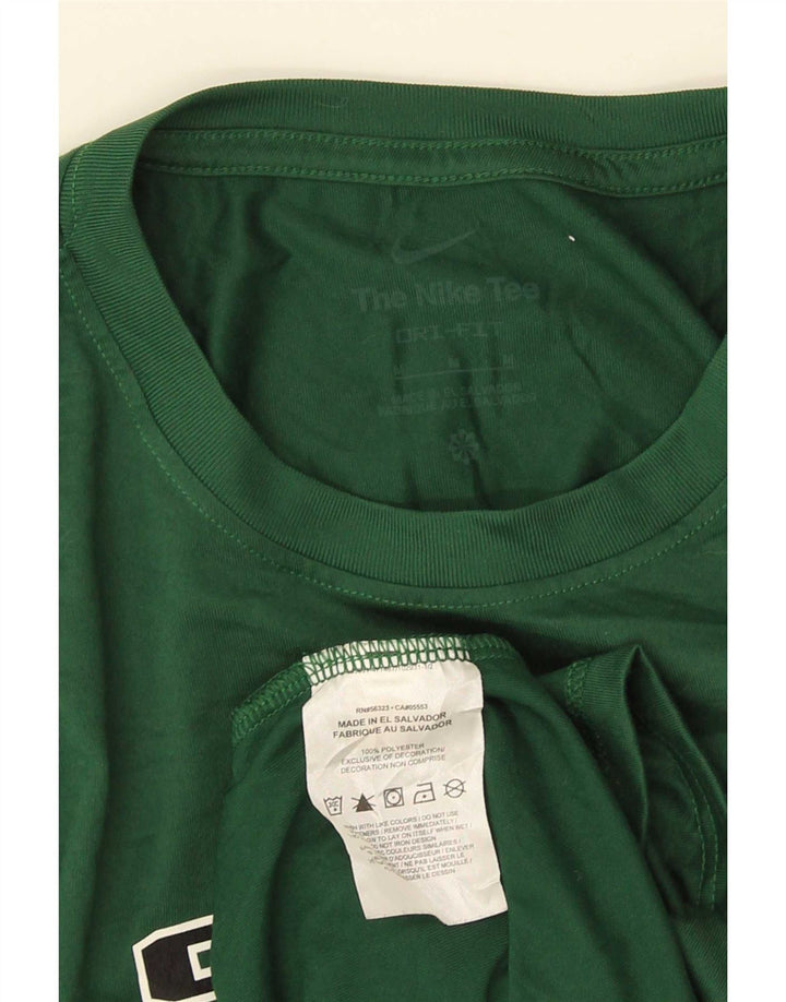 T-shirt grafica Nike Dri Fit da uomo in poliestere verde medio