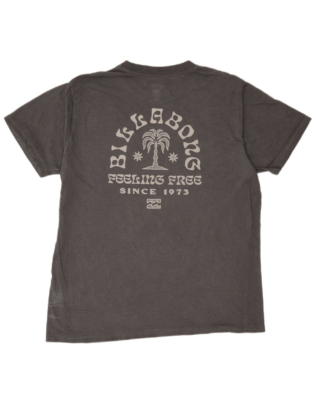 T-shirt grafica da uomo Billabong Top grande in cotone grigio