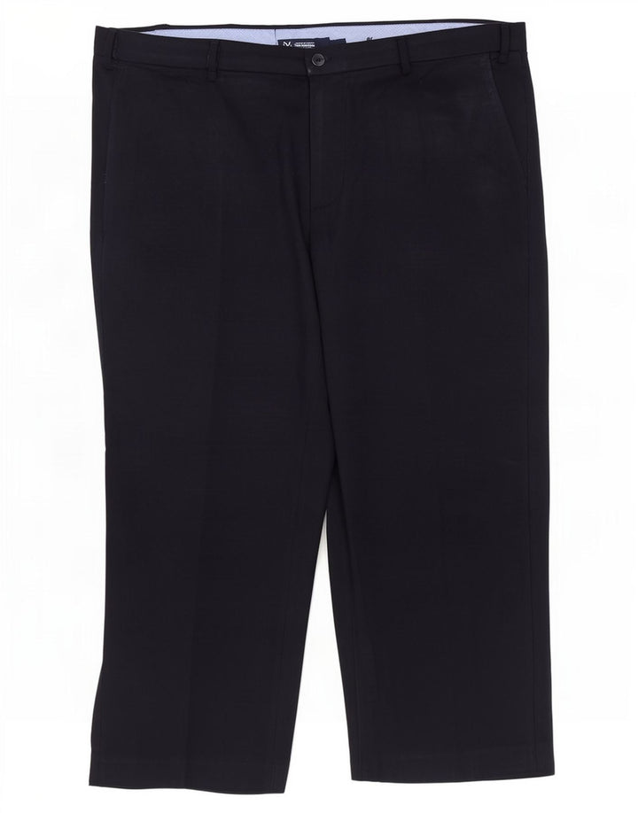 Pantaloni corti normali da uomo Marks & Spencer W44 L26 poliestere blu navy