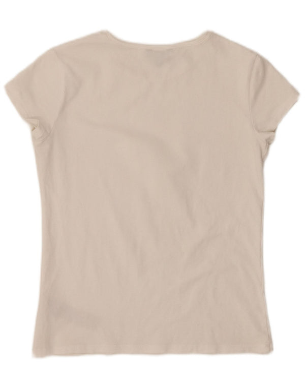 T-shirt da donna MASSIMO DUTTI UK 8 piccola in cotone bianco