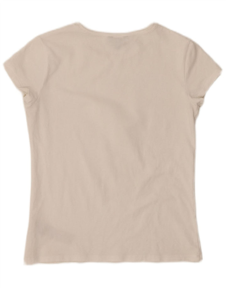 T-shirt da donna MASSIMO DUTTI UK 8 piccola in cotone bianco