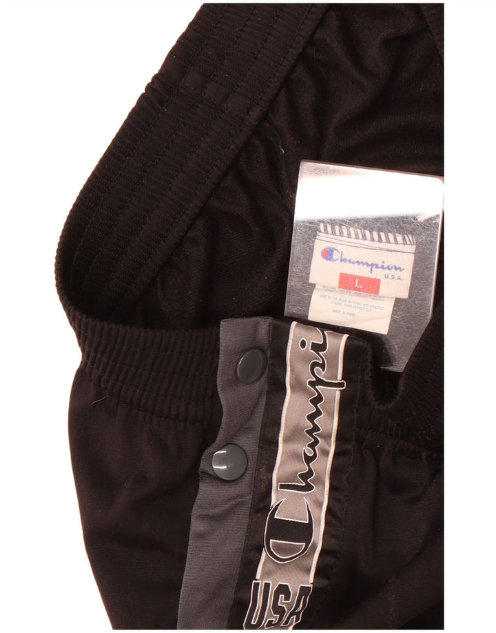 Pantaloni da tuta con grafica Champion USA da uomo, grandi, color nero