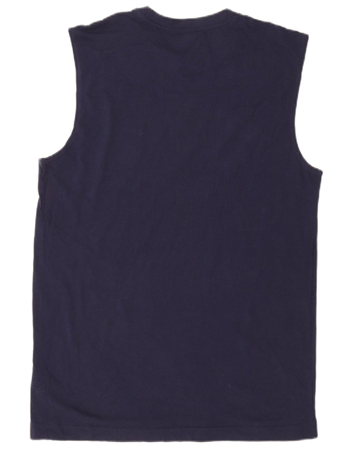 Canotta grafica da uomo Kappa 2XL cotone blu navy