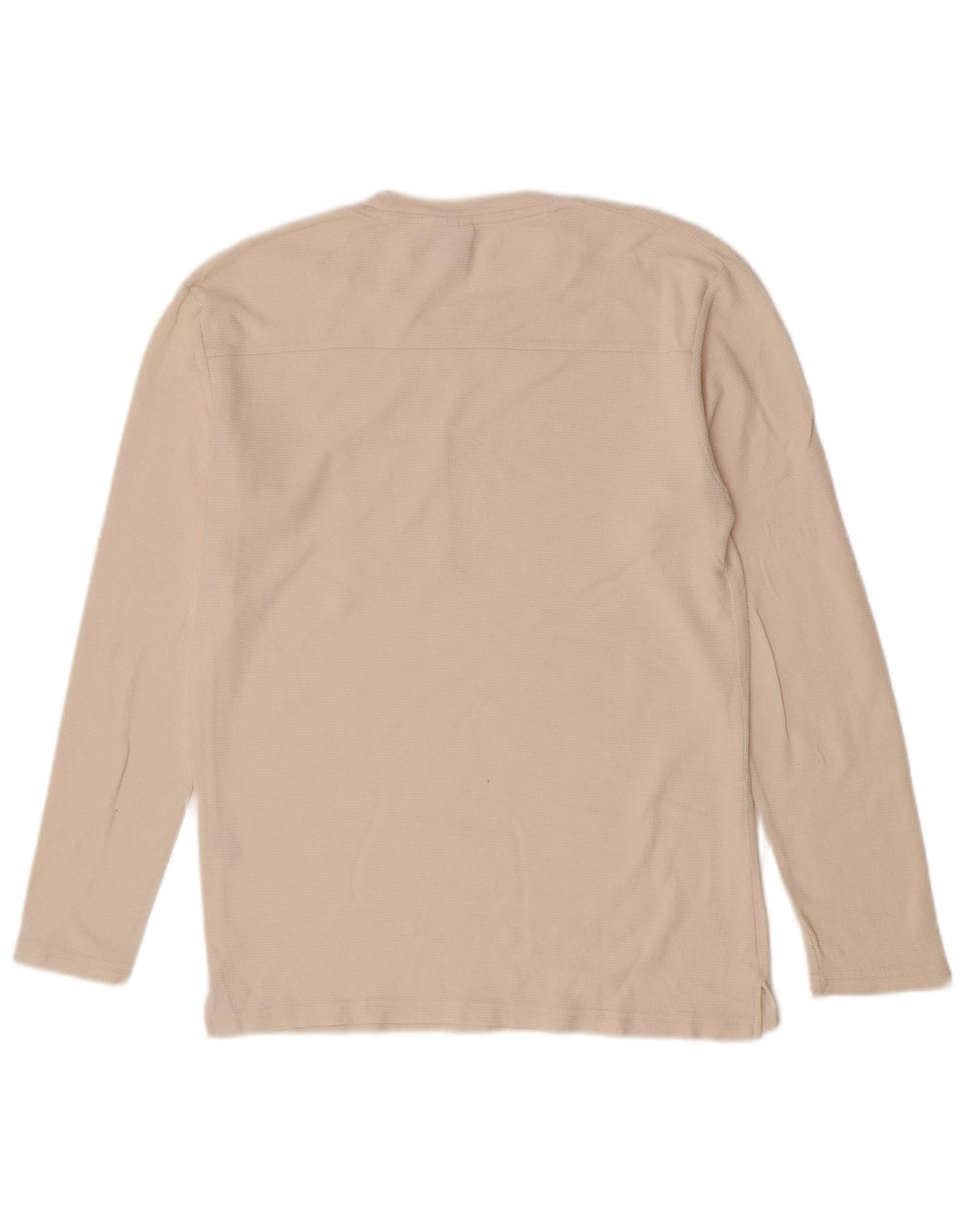 Top Zara da uomo a maniche lunghe in cotone bianco sporco medio