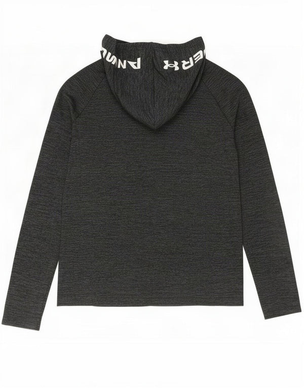 Maglietta grafica da uomo Under Armour a maniche lunghe grigio medio screziato