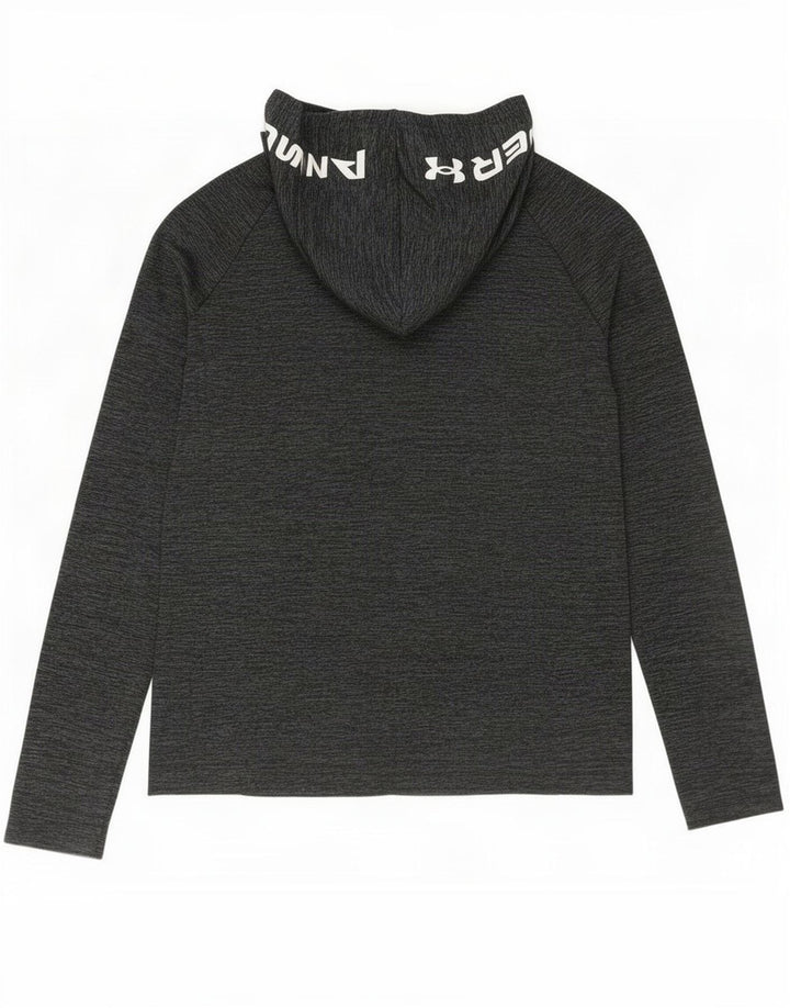 Maglietta grafica da uomo Under Armour a maniche lunghe grigio medio screziato
