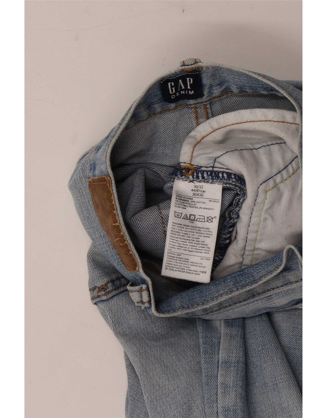Jeans dritti da uomo Gap W30 L32 in cotone blu