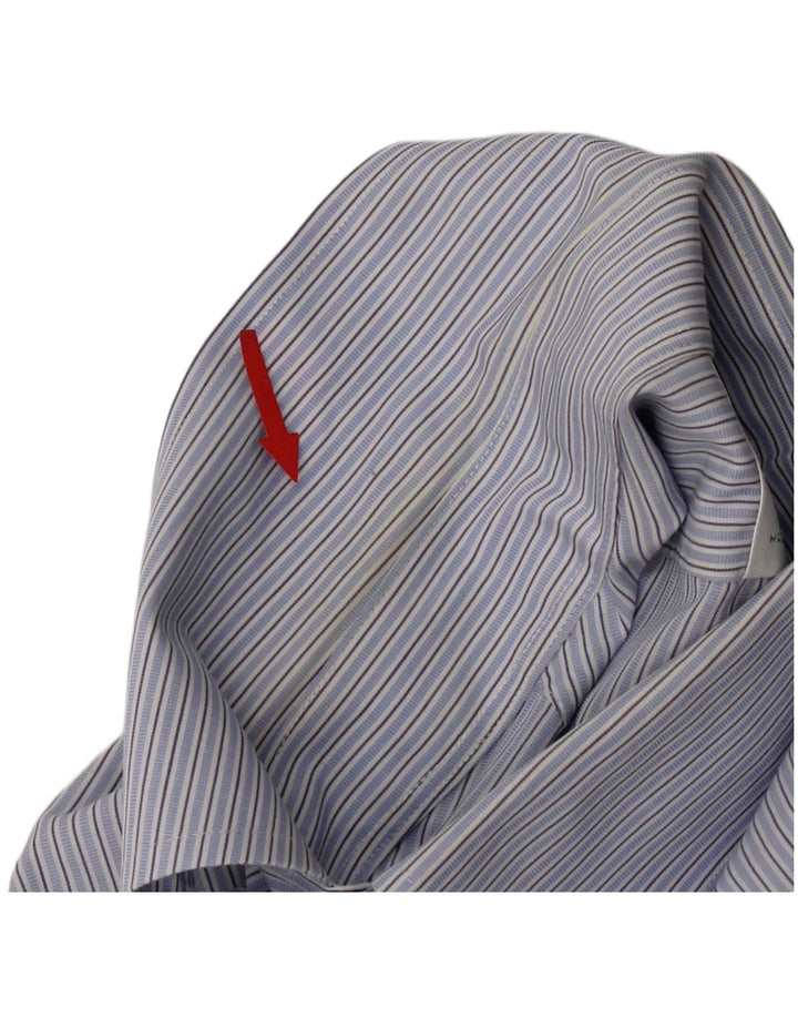 Camicia Brooks Brothers da uomo 346 taglia 15 cotone a righe blu medio