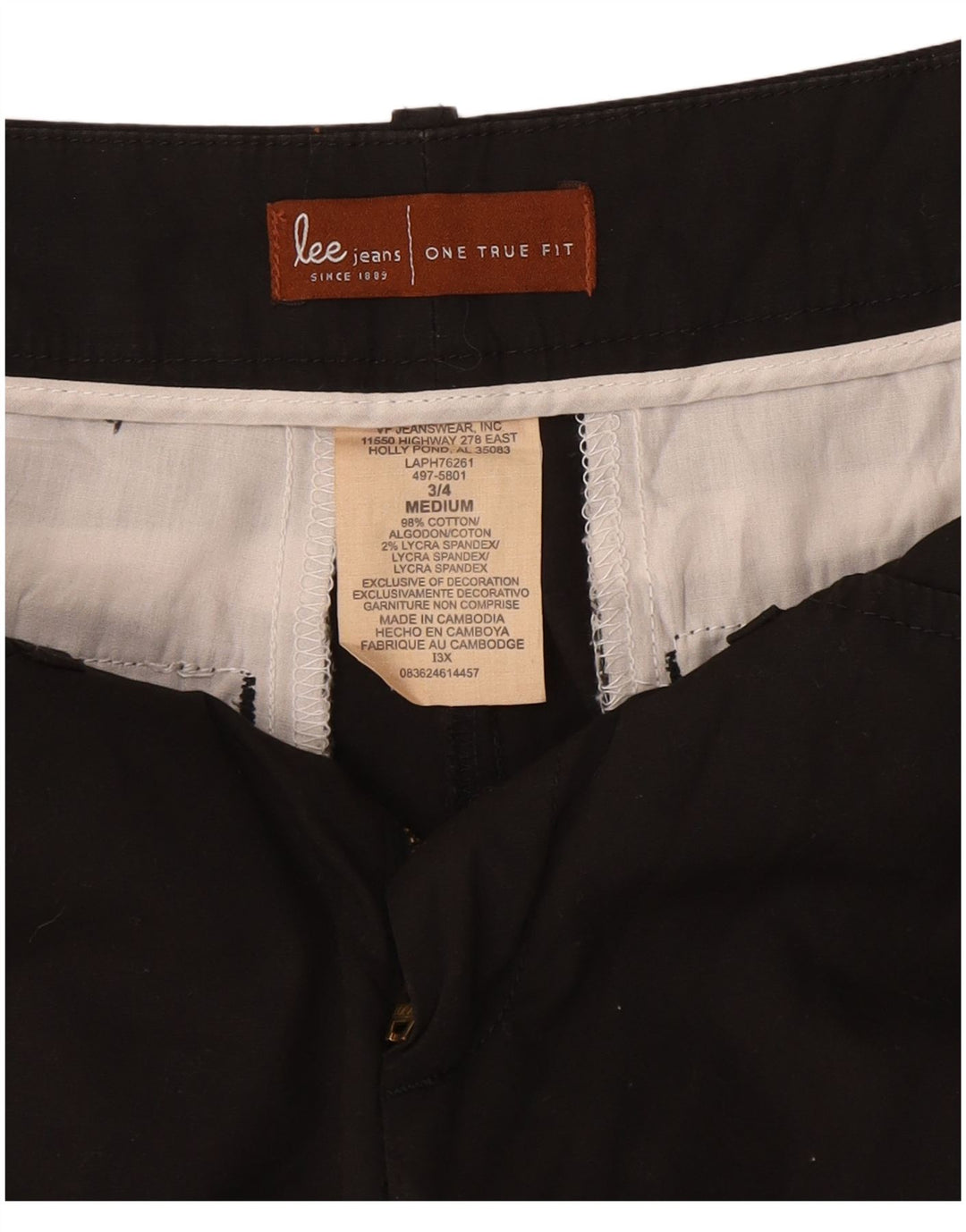 Pantaloncini casual da donna LEE US 3 Small W27 cotone nero