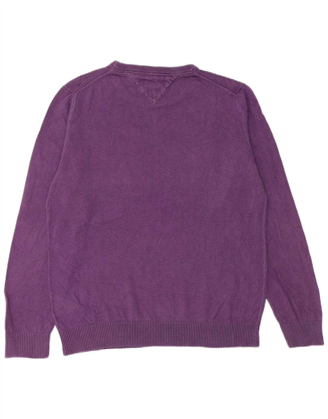 Maglione maglione girocollo da uomo Tommy Hilfiger cotone viola medio