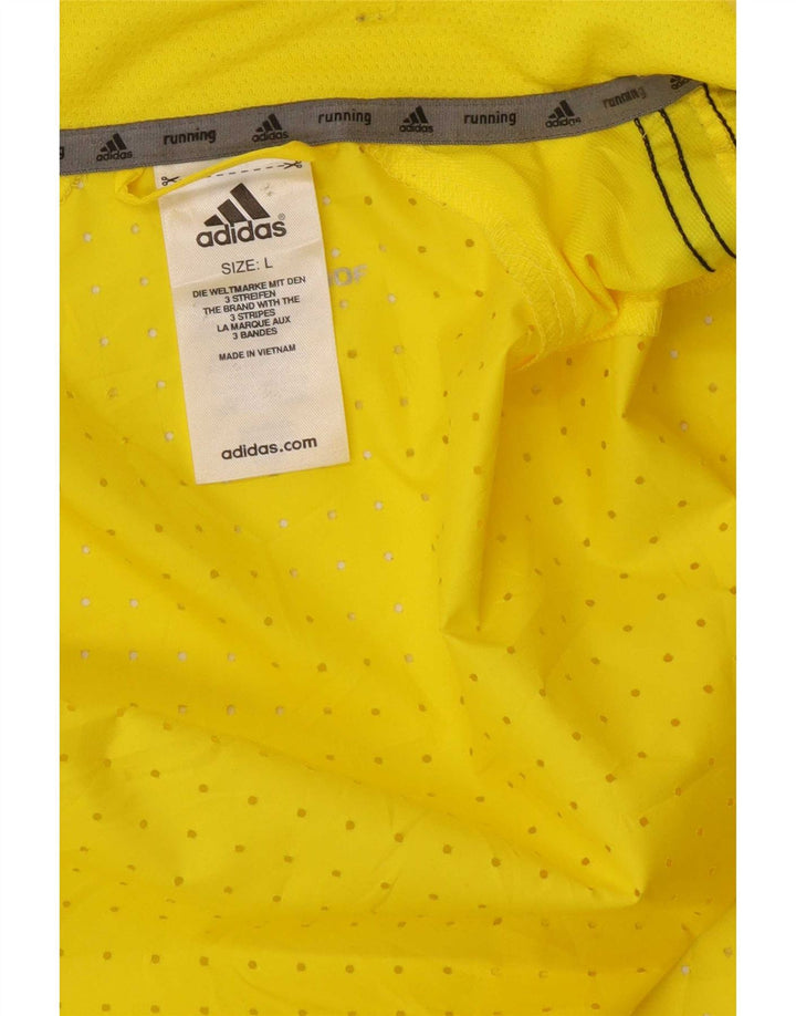 Giacca antipioggia Adidas Clima Proof da uomo UK 40 Large Giallo Poliestere