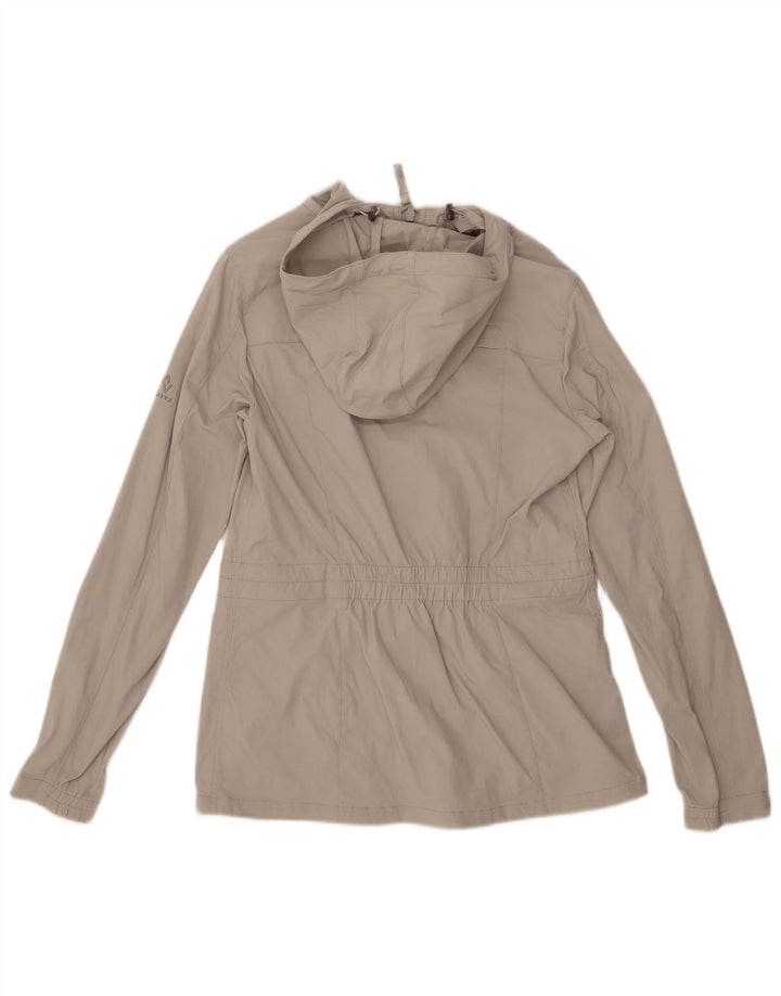 Giacca da donna con cappuccio EDDIE BAUER UK 10 piccola in nylon beige