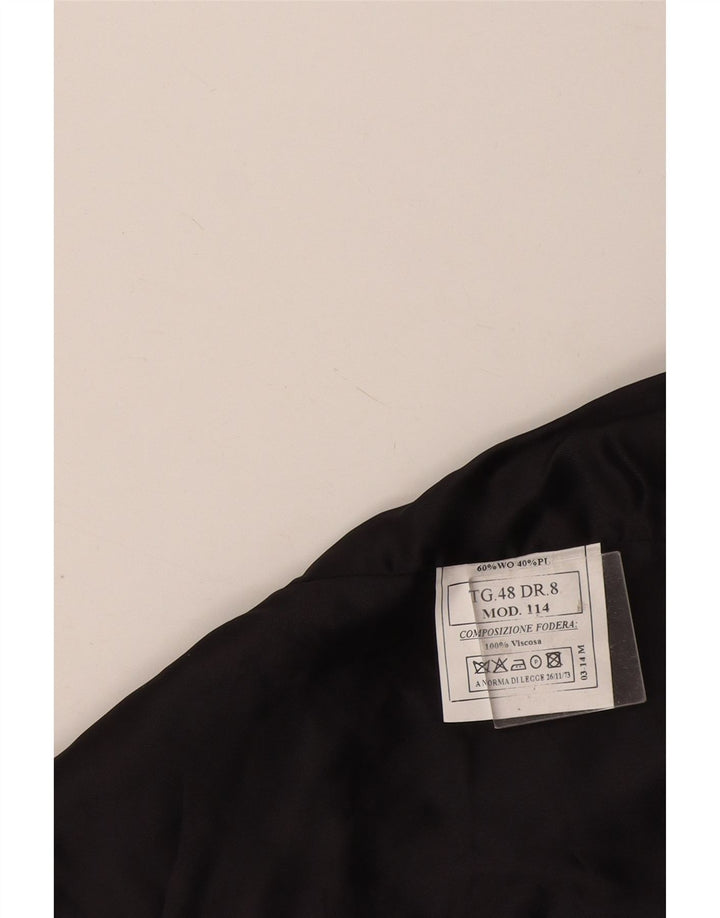 Gilet Doppiopetto Vintage da Uomo IT 48 Viscosa Media Nera