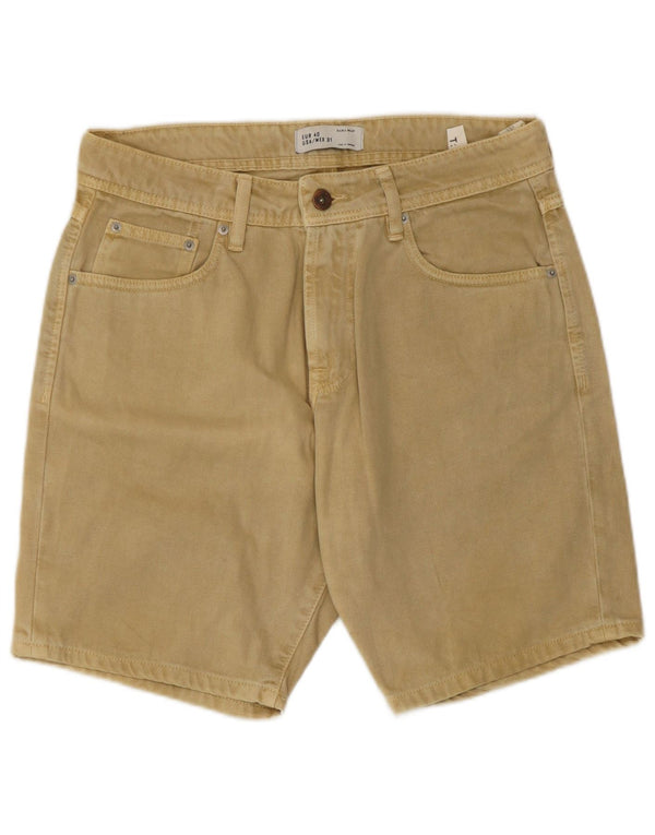 Pantaloncini di jeans da uomo Zara EU 40 medi W31 cotone beige