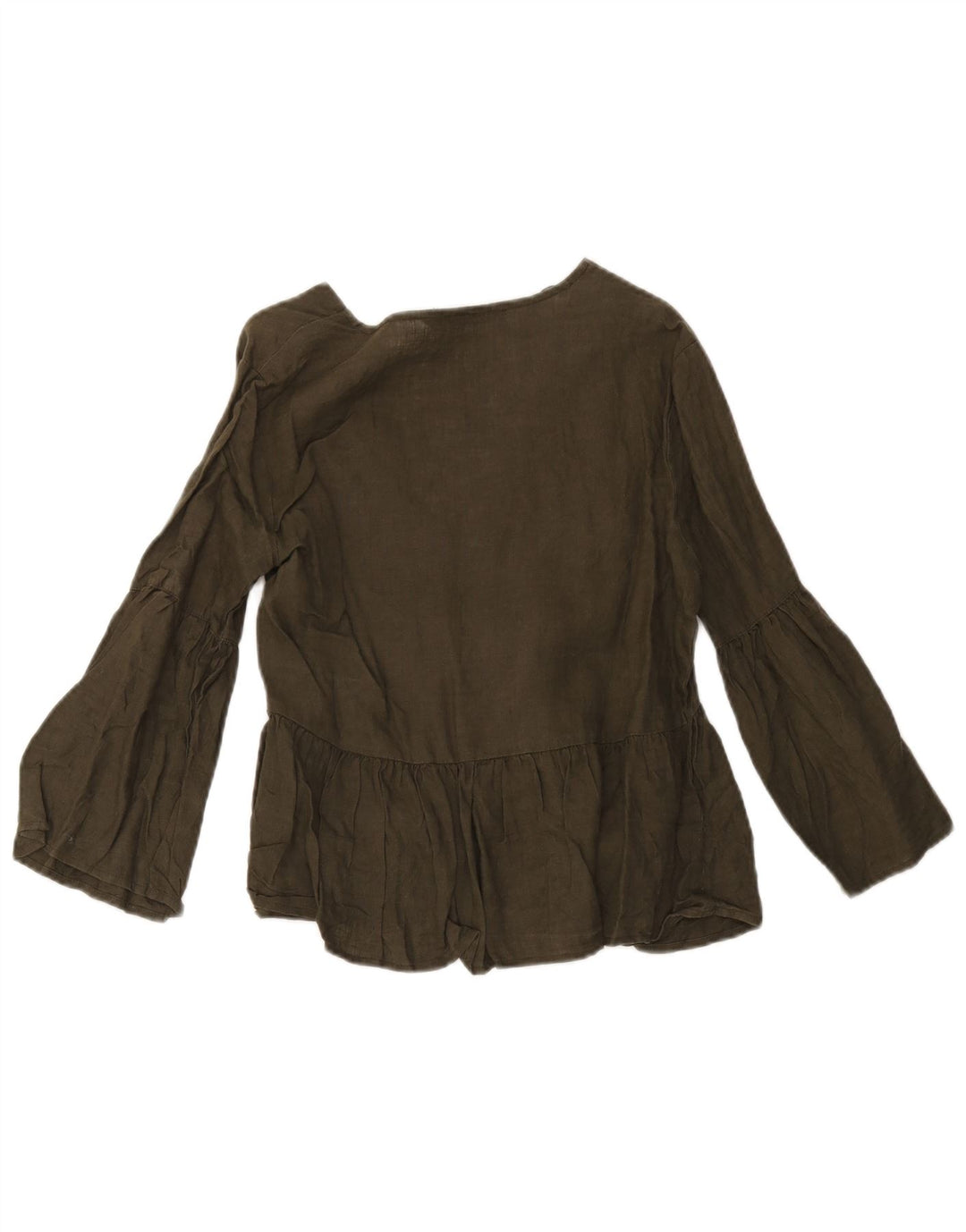 Camicetta da donna Zara UK 10 piccola in lino verde