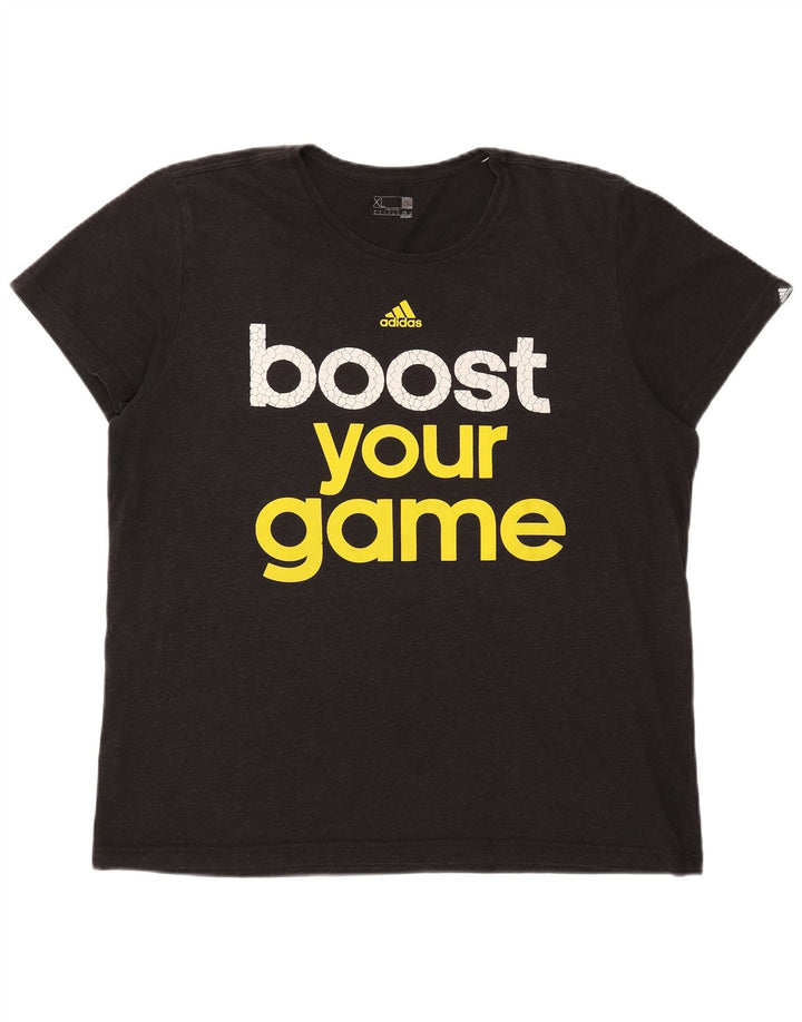 T-shirt grafica Adidas Climalite da uomo XL nera