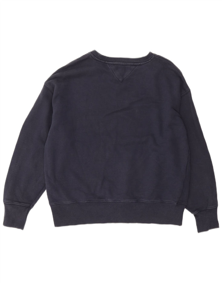 Tommy Hilfiger Uomo Felpa Maglione Grande Blu Navy Cotone