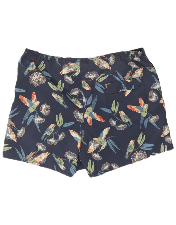 Pantaloncini da bagno da uomo Patagonia grandi in nylon floreale blu navy