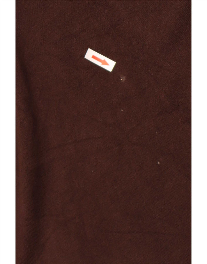 Abito a trapezio a maniche lunghe da donna Zara UK 12 Rayon marrone medio