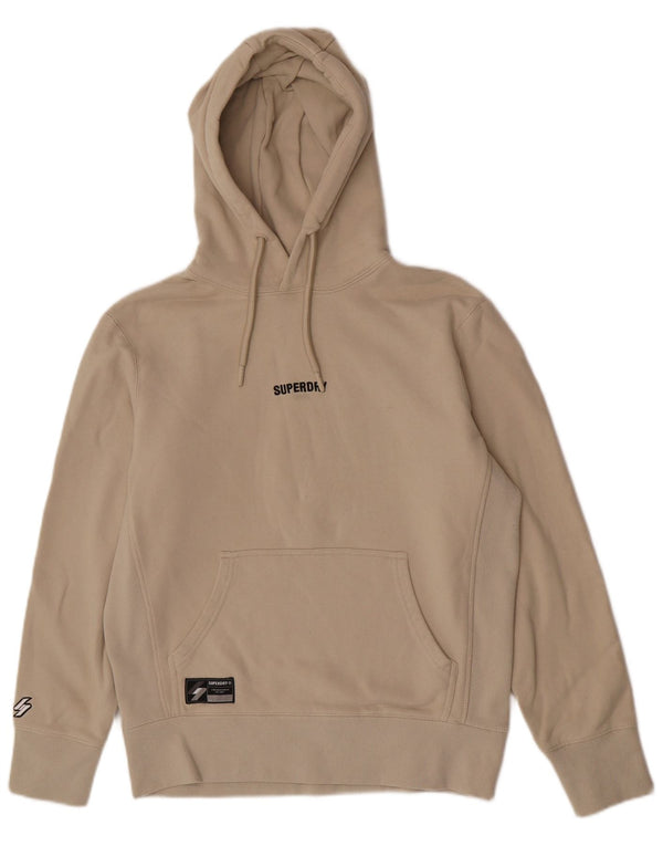 Maglione con cappuccio da uomo Superdry in cotone beige medio