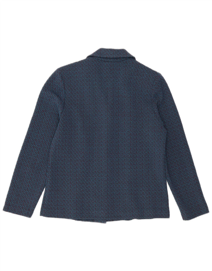 Giacca blazer a 5 bottoni da donna Richard Stump UK 12 a righe blu medio