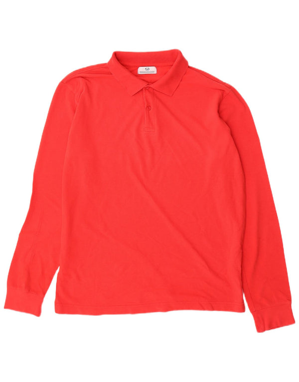 SERGIO TACCHINI Polo Uomo Manica Lunga XL Rosso Cotone