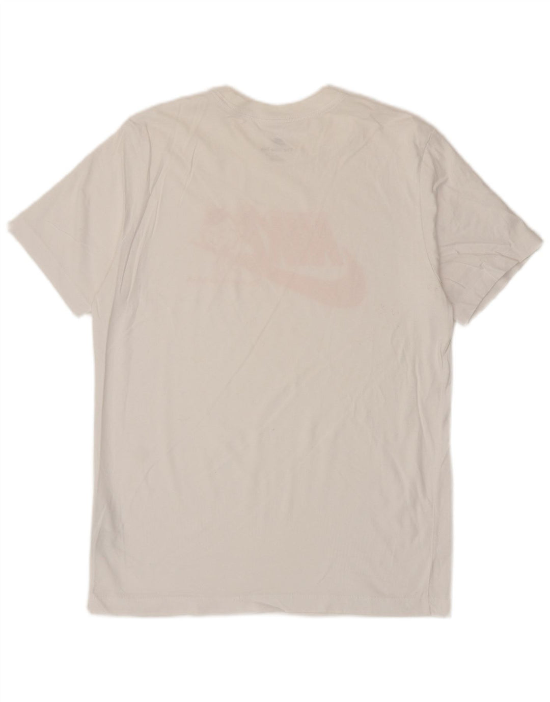 T-shirt grafica da uomo NIKE Top in cotone bianco sporco medio